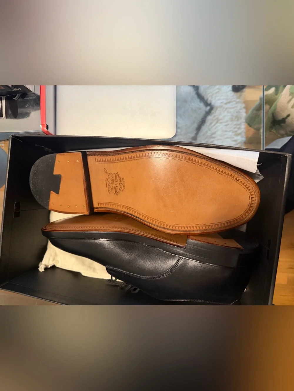 J. Crew Black Leather Derby Dress Shoes- Men's Lace-Up